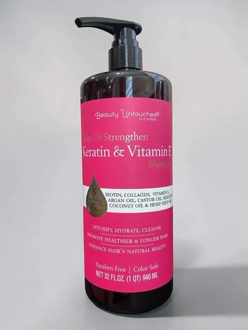 Beauty Untouched Keratin & Vitamin E 32oz Shampoo & Conditioner Set